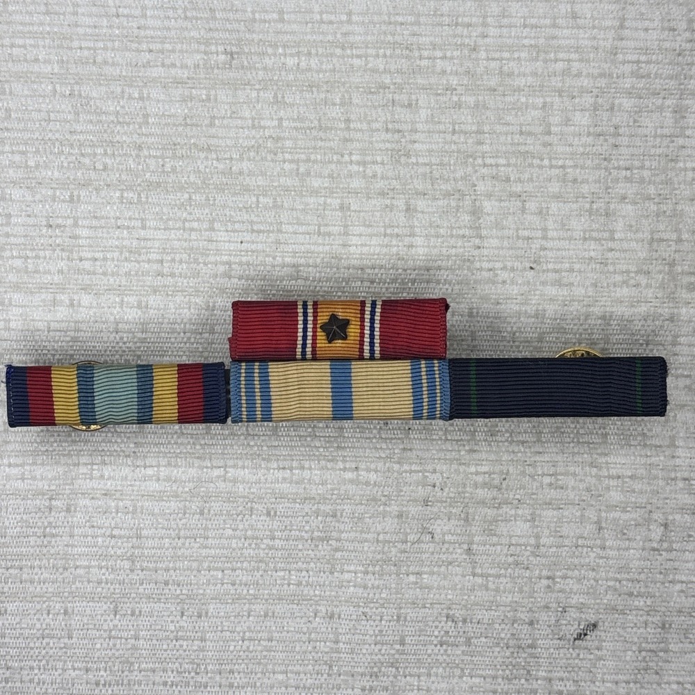 US Navy Ribbon Bar Bronze Star Asiatic Pacific American Campaign Good Conduct